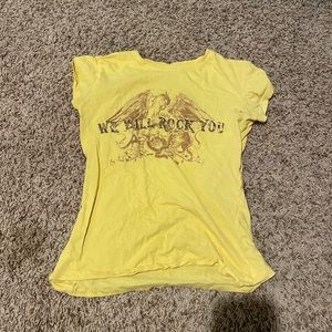 Queen "We Will Rock You" Yellow T-Shirt